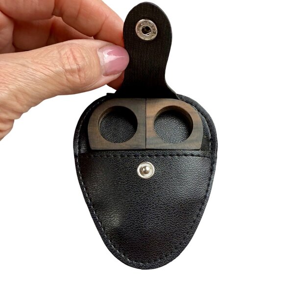 Thompson Premium Scissor Cigar Cutter Stainless Steel Blade Wood Handles w/ Case - Picture 3 of 9